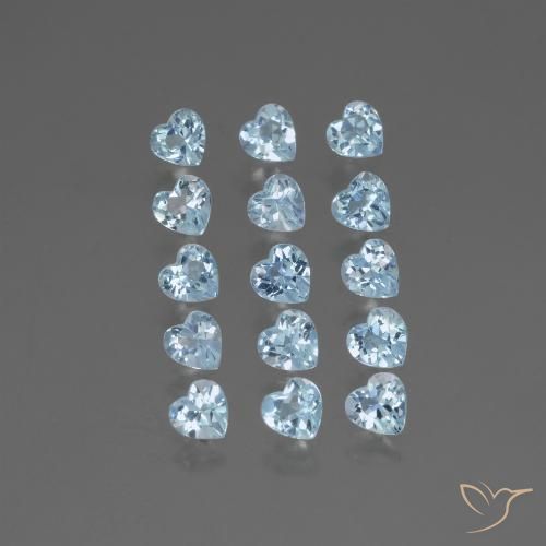 4.13ctw Naturel Bleu ciel Topaze, Cœur, VS