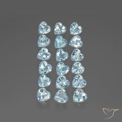 5.46ctw Naturel Bleu ciel Topaze, Cœur, VS