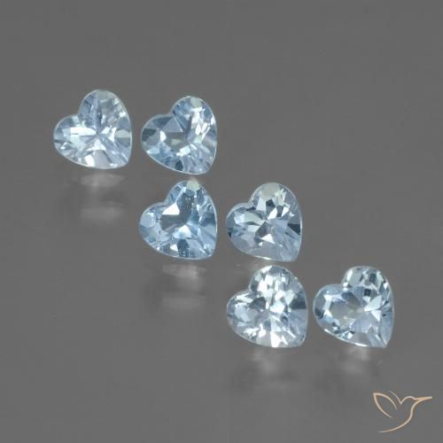 Achetez naturel 1.73ct Bleu ciel Topaze gems, Forme de coeur, En provenance Brésil chez GemSelect. En stock, livraison internationale!
