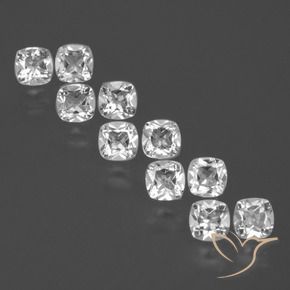 Shop natural 4.96ct Blanc Topaze gems, Coussin, from Brésil at GemSelect. In stock, global shipping!