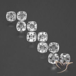 Shop natural 4.41ct Blanc Topaze gems, Coussin, from Brésil at GemSelect. In stock, global shipping!