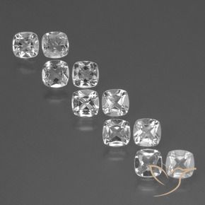 Shop natural 4.48ct Blanc clair Topaze gems, Coussin, from Brésil at GemSelect. In stock, global shipping!