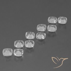 Shop natural 4.48ct Blanc clair Topaze gems, Coussin, from Brésil at GemSelect. In stock, global shipping!
