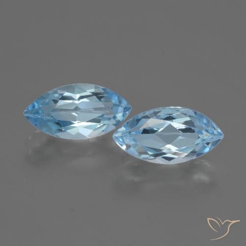 4.73ctw Naturel Bleu ciel Topaze, Marquise, VVS-VS