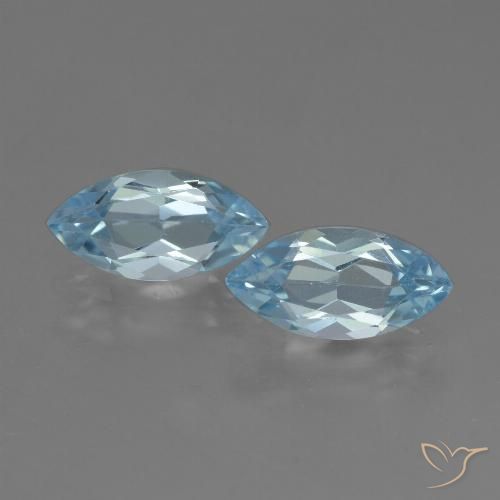 4.38ctw Naturel Bleu ciel Topaze, Marquise, VVS-VS