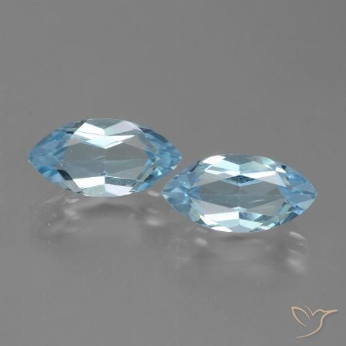 4.86ctw Naturel Bleu ciel Topaze, Marquise, VVS