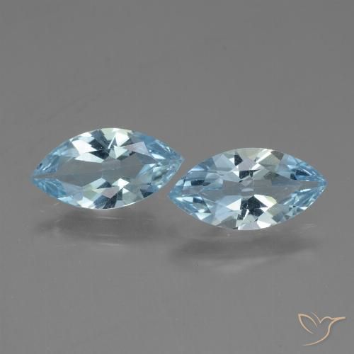 3.55ctw Naturel Bleu ciel Topaze, Marquise, VVS