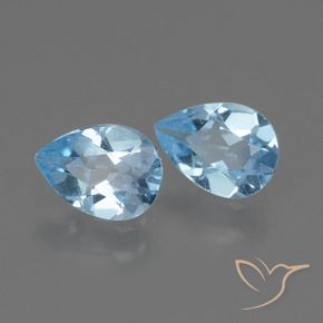 Shop natural 1.56ct Bleu ciel Topaze gems, En forme de poire, from Brésil at GemSelect. In stock, global shipping!