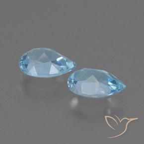 Shop natural 1.56ct Bleu ciel Topaze gems, En forme de poire, from Brésil at GemSelect. In stock, global shipping!