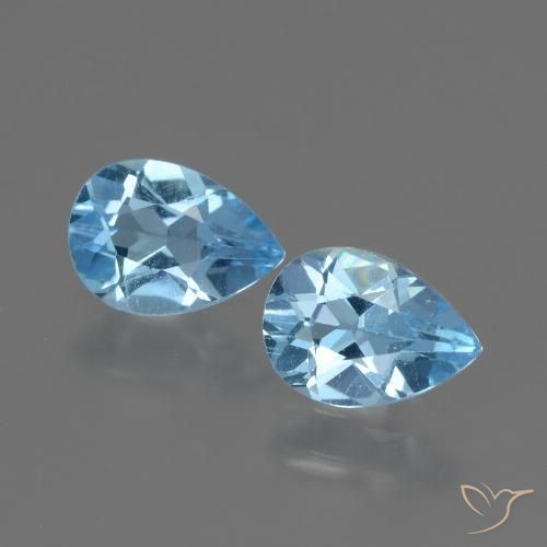 Achetez naturel 1,62ct bleue topaze gems, en forme de poire, en provenance brésil chez gemselect. en stock, livraison internationale!