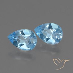 Achetez naturel 1,62ct bleue topaze gems, en forme de poire, en provenance brésil chez gemselect. en stock, livraison internationale!