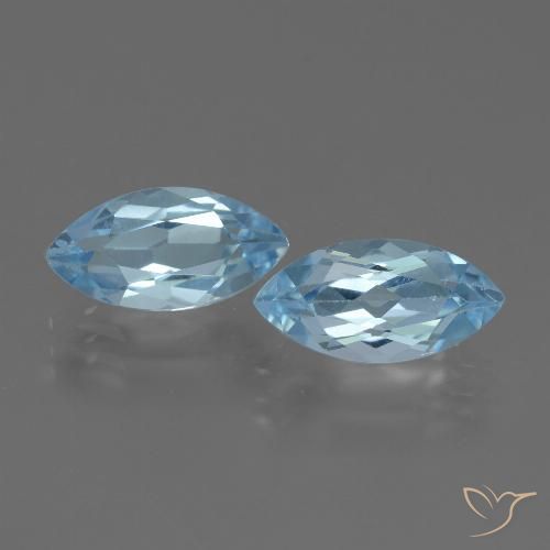 4.94ctw Naturel Bleu ciel Topaze, Marquise, VVS-VS