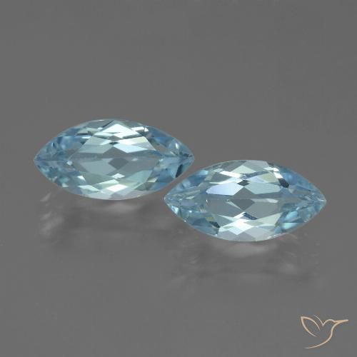 4.68ctw Naturel Bleu ciel Topaze, Marquise, VVS