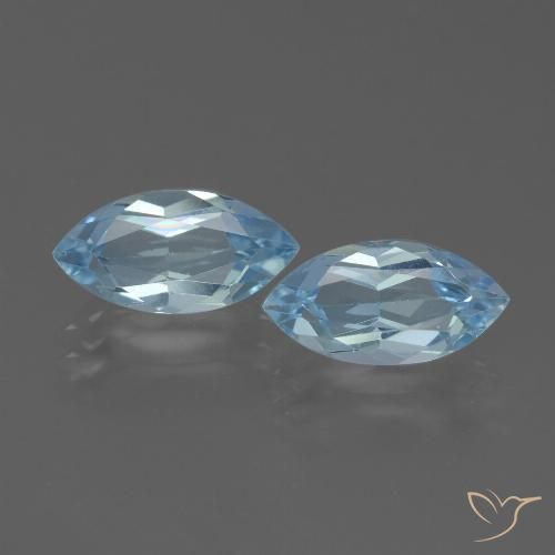 4.68ctw Naturel Bleu ciel Topaze, Marquise, VVS-VS