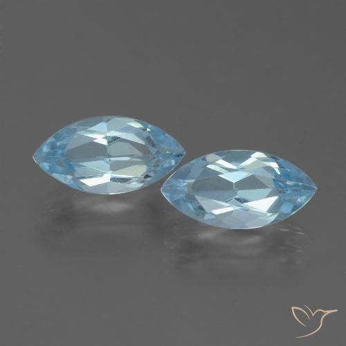 4.99ctw Naturel Bleu ciel Topaze, Marquise, VVS-VS