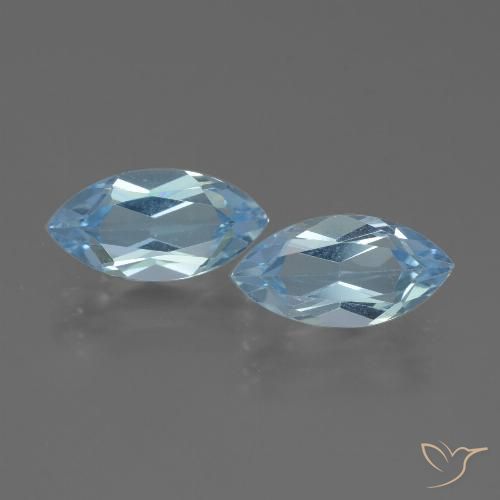 4.45ctw Naturel Bleu ciel Topaze, Marquise, VVS