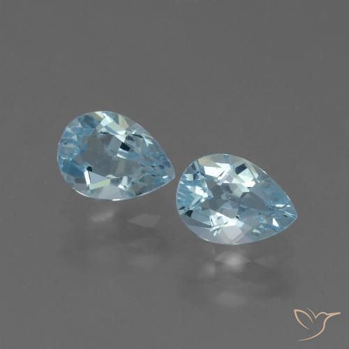 1.84ctw Naturel Bleu ciel Topaze, En forme de poire, VVS-VS