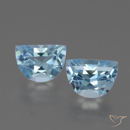2.15ctw Naturel Bleu ciel Topaze, Fantaisie, VS