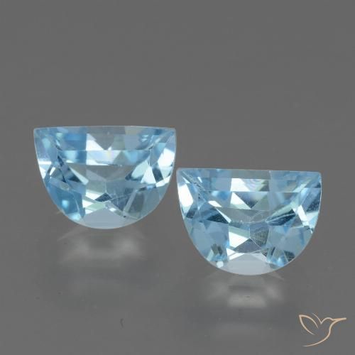2.17ctw Naturel Bleu ciel Topaze, Fantaisie, VVS-VS