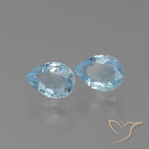 Shop natural 1.70ct Bleu ciel Topaze gems, En forme de poire, from Brésil at GemSelect. In stock, global shipping!