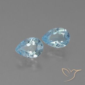 Shop natural 1.55ct Bleu ciel Topaze gems, En forme de poire, from Brésil at GemSelect. In stock, global shipping!