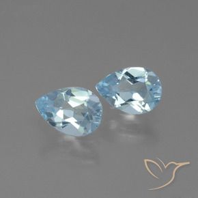 Shop natural 1.66ct Bleu ciel Topaze gems, En forme de poire, from Brésil at GemSelect. In stock, global shipping!