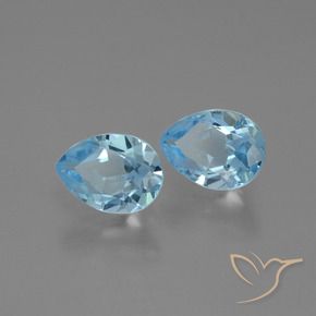 Shop natural 1.73ct Bleu Suisse Topaze gems, En forme de poire, from Brésil at GemSelect. In stock, global shipping!
