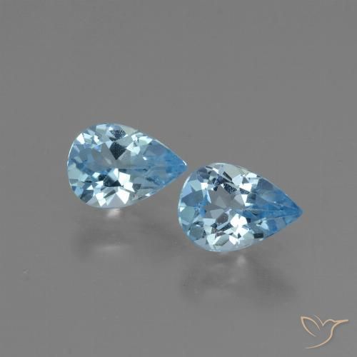 Shop natural 1.63ct Bleu ciel Topaze gems, En forme de poire, from Brésil at GemSelect. In stock, global shipping!