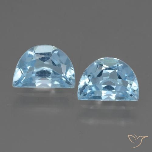 2.00ctw Naturel Bleu ciel Topaze, Fantaisie, VVS-VS