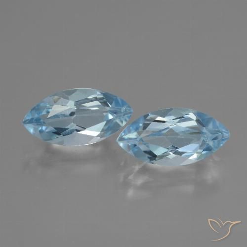 4.67ctw Naturel Bleu ciel Topaze, Marquise, VVS-VS