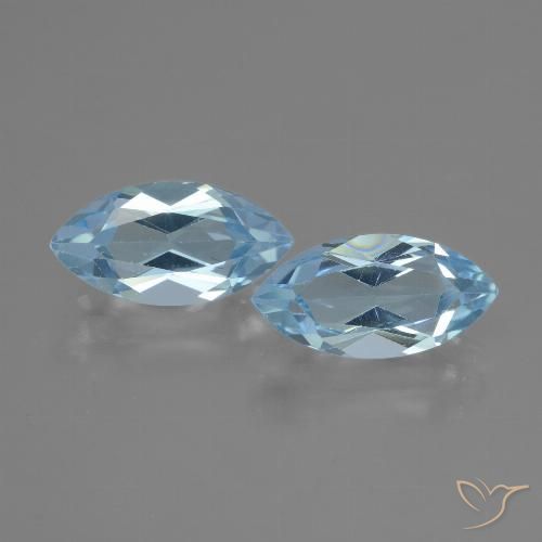 4.48ctw Naturel Bleu ciel Topaze, Marquise, VVS-VS