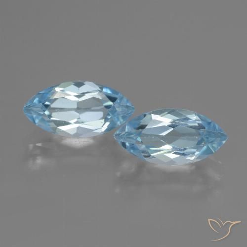 4.72ctw Naturel Bleu ciel Topaze, Marquise, VVS-VS