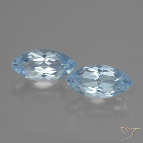 4.75ctw Naturel Bleu ciel Topaze, Marquise, VVS-VS