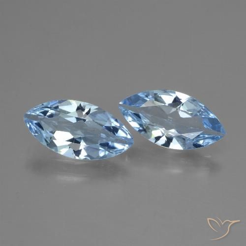 3.50ctw Naturel Bleu ciel Topaze, Marquise, VVS-VS