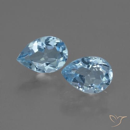 1.69ctw Naturel Bleu ciel Topaze, En forme de poire, VVS-VS
