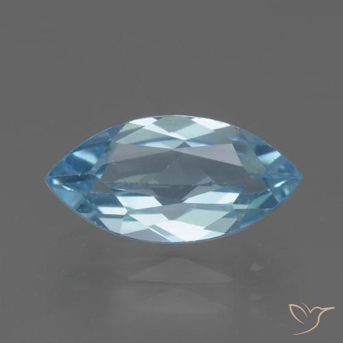 Topaze Bleu Suisse naturelle Marquise, 2.19 ct, VVS-VS