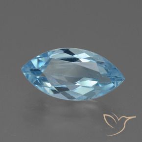 Topaze Bleu Suisse naturelle Marquise, 2.19 ct, VVS-VS