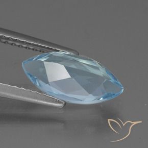 Topaze Bleu Suisse naturelle Marquise, 2.19 ct, VVS-VS