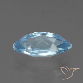 Topaze Bleu ciel naturelle Marquise, 2.81 ct, VVS