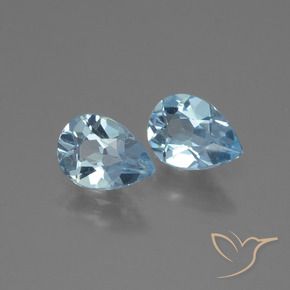 Shop natural 1.56ct Bleu ciel Topaze gems, En forme de poire, from Brésil at GemSelect. In stock, global shipping!
