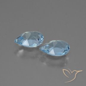 Shop natural 1.56ct Bleu ciel Topaze gems, En forme de poire, from Brésil at GemSelect. In stock, global shipping!