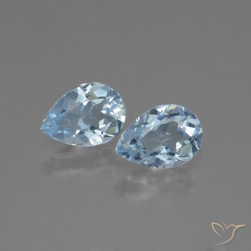 1.63ctw Naturel Bleu ciel Topaze, En forme de poire, VVS-VS