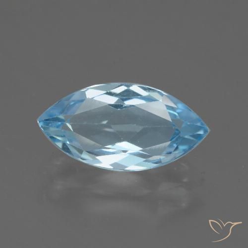 2.35ct Naturel Bleu ciel Topaze, Marquise, VVS-VS