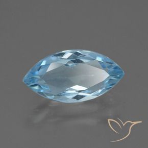Topaze Bleu ciel naturelle Marquise, 2.35 ct, VVS-VS