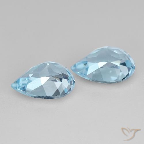 Shop natural 1.82ct Bleu ciel Topaze gems, En forme de poire, from Brésil at GemSelect. In stock, global shipping!