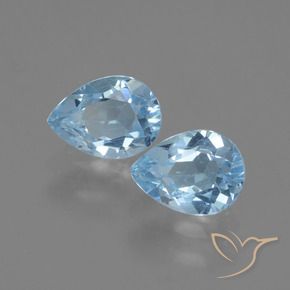 Shop natural 1.86ct Bleu Suisse Topaze gems, En forme de poire, from Brésil at GemSelect. In stock, global shipping!