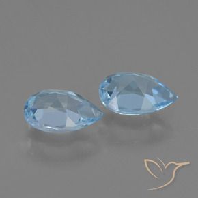 Shop natural 1.59ct Bleu ciel Topaze gems, En forme de poire, from Brésil at GemSelect. In stock, global shipping!