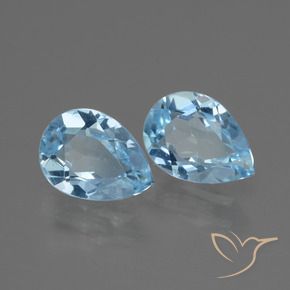 Shop natural 1.50ct Bleu ciel Topaze gems, En forme de poire, from Brésil at GemSelect. In stock, global shipping!