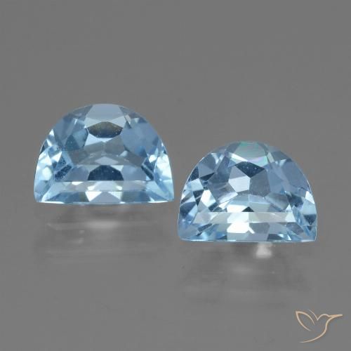 2.00ctw Naturel Bleu ciel Topaze, Fantaisie, VVS-VS