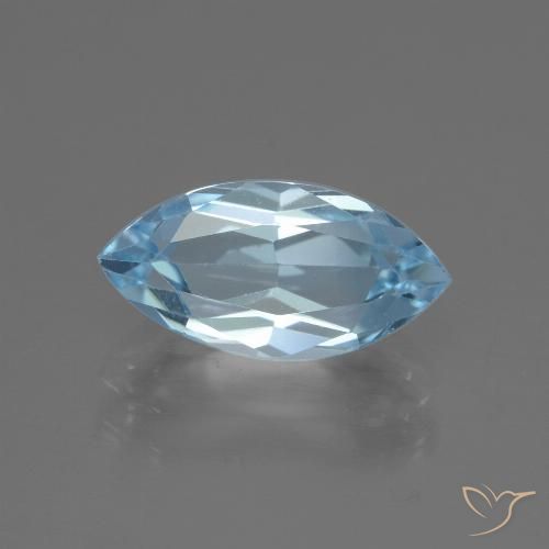 2.56ct Naturel Bleu ciel Topaze, Marquise, VVS